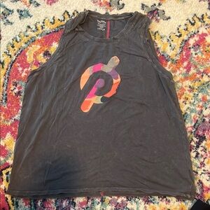 Peloton Charcoal Tank with Vibrant Logo